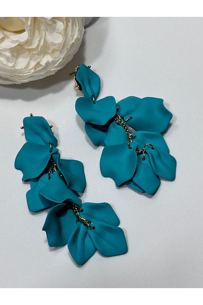 MFM STORE Turquoise Leaf Gift Earrings