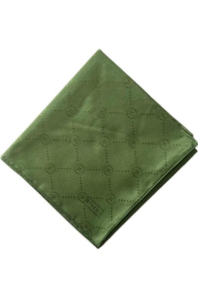 Vakko Φουλάρι Cotton Silk Monogram 3001126-σκούρο πράσινο