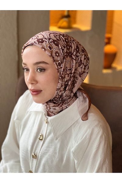 Modakaşmir Ivy Pattern Cotton Scarf