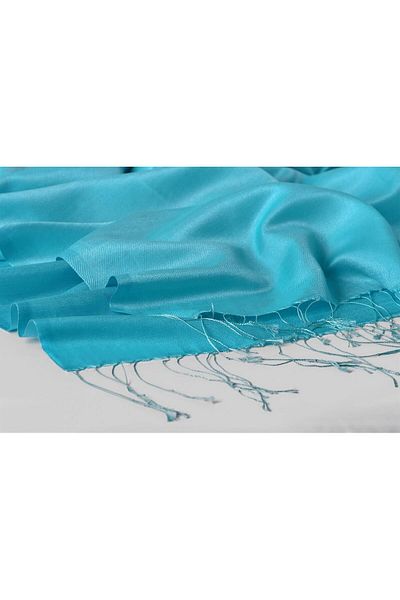ARMANDA Kroren Solid Color Silky Shawl 4026-turquoise