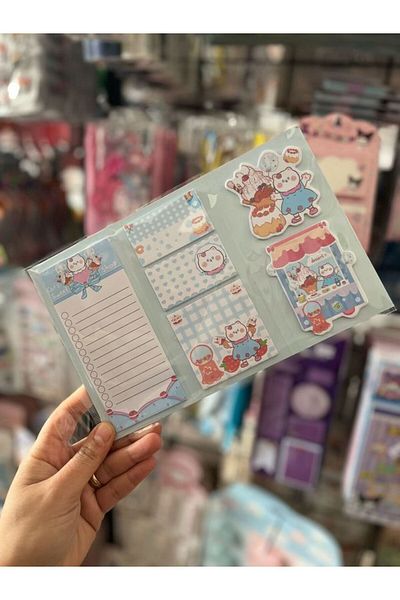EyER Shoping 6 Colors Adhesive Index Note Paper Blue