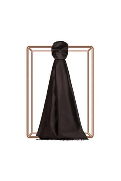 ipekevi Double Sided Solid Color Silk Shawl 00927-Black