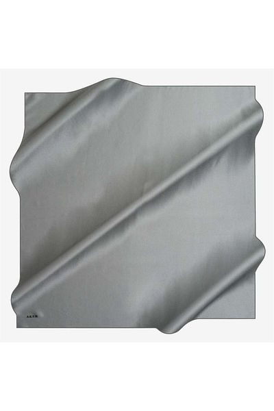 Aker Eșarfă din satin creponat de mătase spălată de culoare uni 7747758 -372