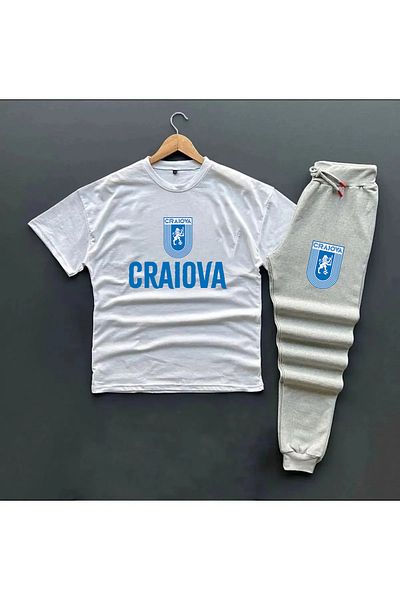 Pisa Art Universitatea Craiova T-Shirt + Sweatpants 2-Piece Combination Set