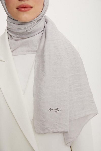 Armine Trend Star Shawl 3 Textured - Ats3str-540 - Ανοιχτό Γκρι