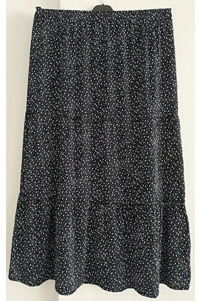 Teras Butik Damla desen üç katlı etek