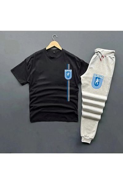 Pisa Art Universitatea Craiova T-Shirt + Sweatpants 2-Piece Combination Set