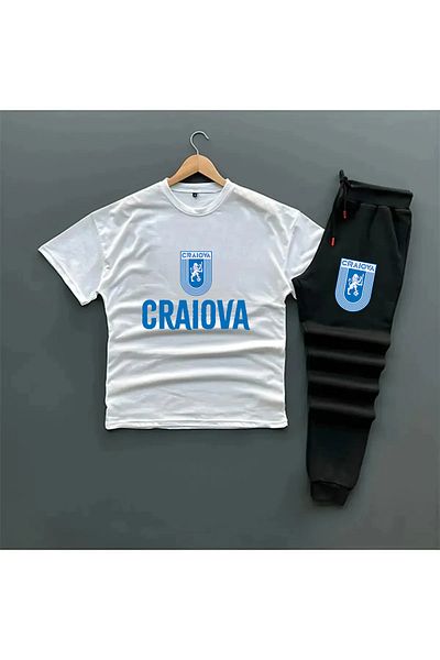 Pisa Art Universitatea Craiova T-Shirt + Sweatpants 2-Piece Combination Set
