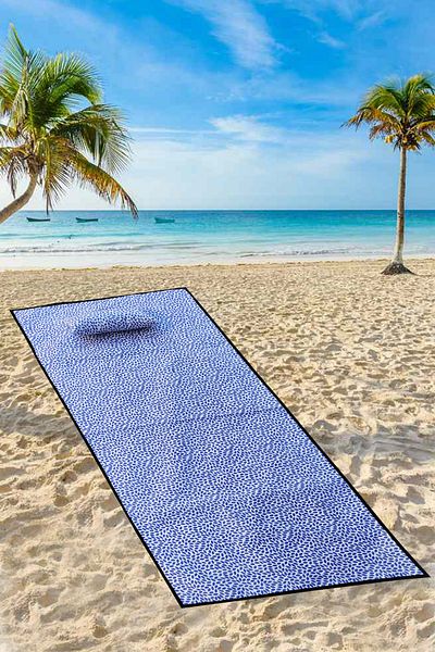 KAŞIKBEY Leaf Mini Padded Beach Picnic Mat Sandproof Folding Camping Picnic Beach Cover 80X160Cm