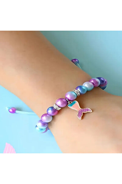 darko Bangle Bead Pearl Purple White Mermaid Girl Child Mermaid Accessory Gift Gift