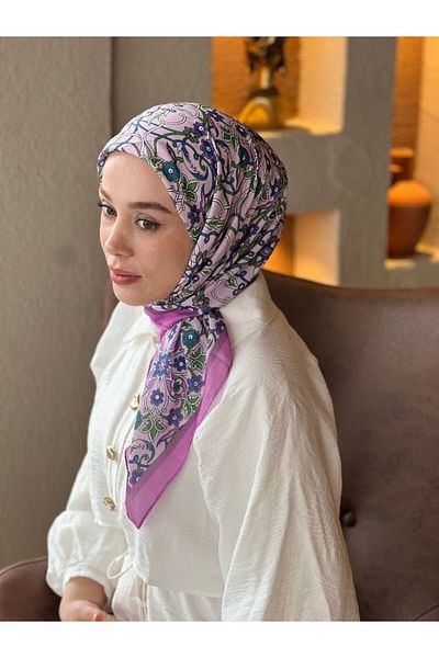 Modakaşmir Ivy Pattern Cotton Scarf
