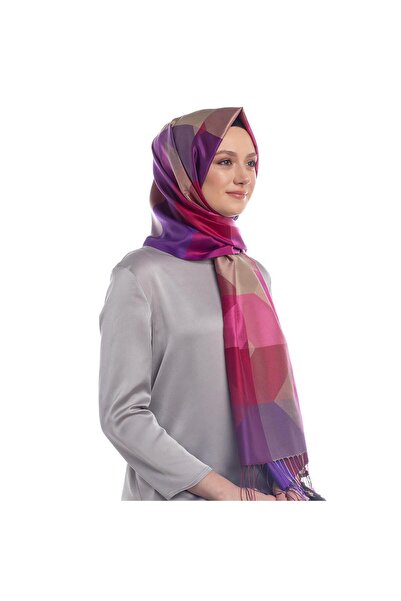 ipekevi Μεταξωτό σάλι με σχέδιο πακέτο 05079-Μοντέλο 02