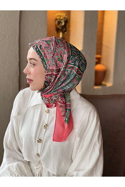 Modakaşmir Flower Path Pattern Cotton Scarf