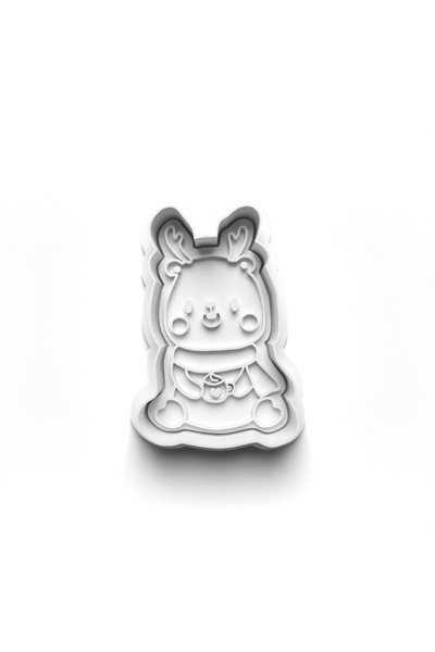 Adana Pasta Malzemeleri Toy Bears Cooky Cutter and Stamper 3D-0183_1