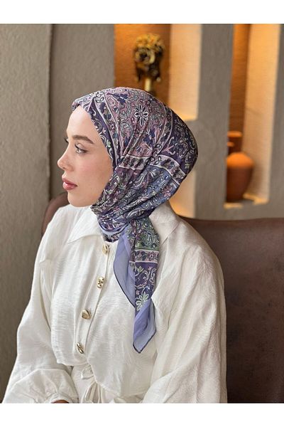 Modakaşmir Flower Path Pattern Cotton Scarf