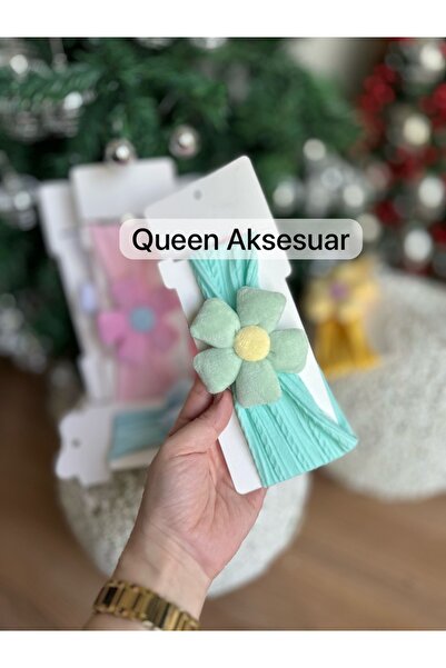 QUEEN AKSESUAR Λούτρινο λουλουδάτο ελαστικό μαλακό φαρδύ κοριτσίστικο κοριτσίστικο κοριτσίστικο λουλουδάτο κοριτσίστικο μπαντάνα με πράσινο χρώμα