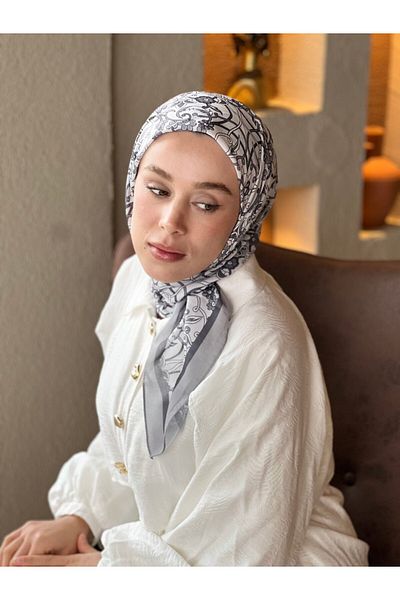 Modakaşmir Ivy Pattern Cotton Scarf