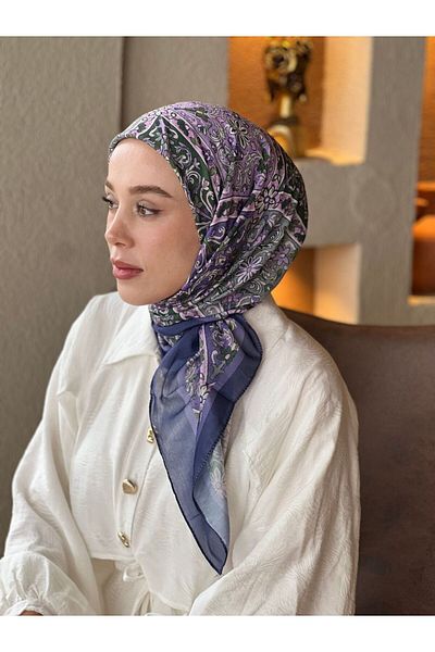 Modakaşmir Eșarfă din bumbac cu model de flori