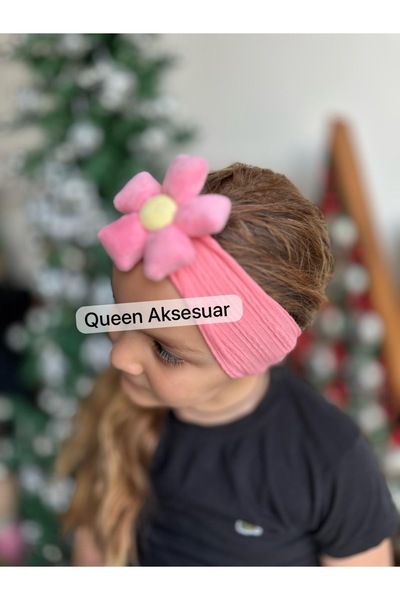 QUEEN AKSESUAR Λούτρινο λουλουδάτο ελαστικό μαλακό φαρδύ κοριτσίστικοκοριτ