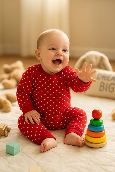 cimcim baby Polka Dot Girl's Pajama Set 3-7 Years