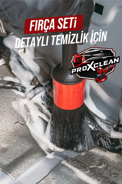 PROXCLEAN Oto Araba Temizleme Kuaför 5 Parça İç-Dış Detaylı Temizlik Bakım Koltuk Fırçalama Set
