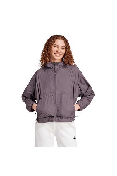 adidas Women's Gray Jacket W Ce Q2 Wb Jf3403