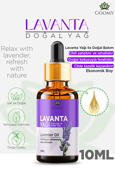 GOOMY Lavanta Uçucu Yağı 10 ml %100 Doğal Ve Saf Lavender Essential Oil