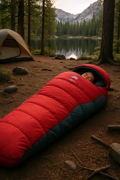 Goocamp Red -14.3 °   Sleeping Bag 220X80X55Cm