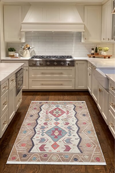 CENTER AVM Renkli, Halı Mutfak Halısı Makinede Yıkanabilir Halı Kaymaz Taban ...