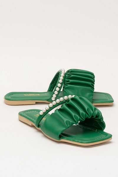 Liger Women's Pearl Stone Drawstring Slippers Green