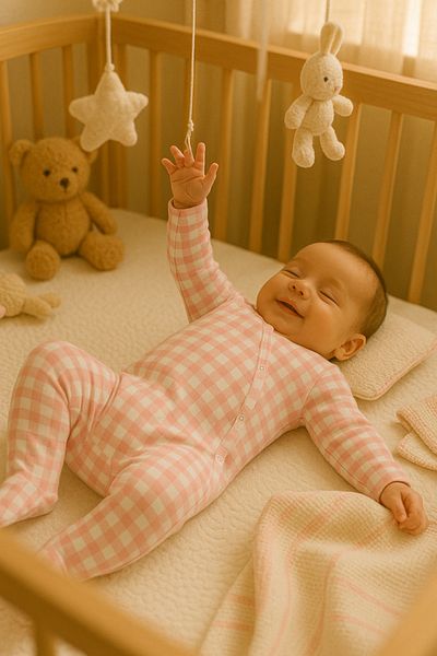cimcim baby Plaid Baby Rompers