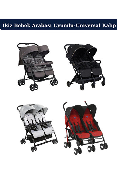 Breen Twin Baby Stroller Tarpaulin- Gray Protective Cover, Waterproof, Protects from Dust