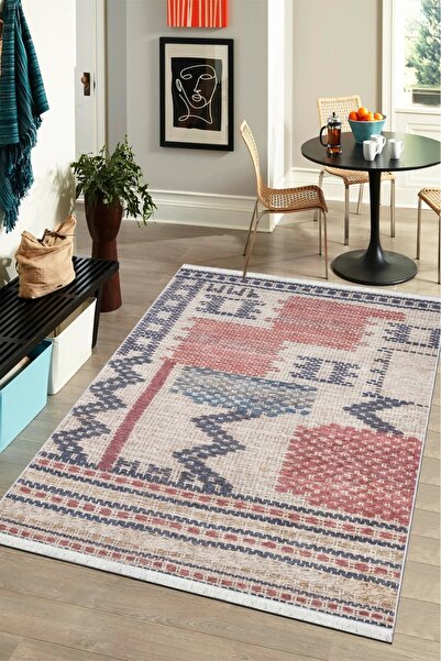 CENTER AVM Renkli, Halı Halı Makinede Yıkanabilir Halı Kaymaz Taban Halı