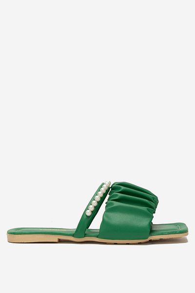 Liger Women's Pearl Stone Drawstring Slippers Green