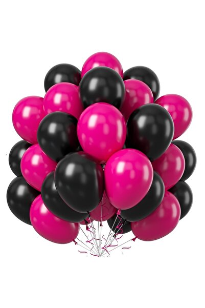 Choice Other 12INCH 52-5 52PCS Hot Pink Black Balloon Arch Kit For Wedding En...