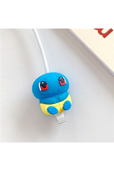 Choice Squirtle Pokemon Pikachu Doll Data Cable Protective Cover Kawaii Anime Pikachu Protective Cover Mobi