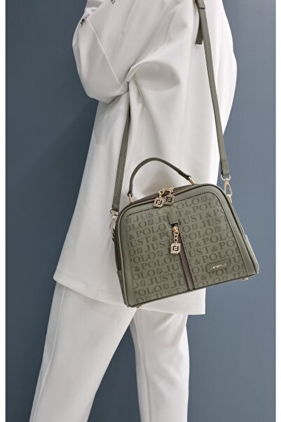 Just Polo JP Women's Green Adjustable Long Strap Shoulder and Crossbody Bag T...