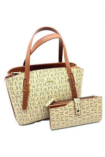 Just Polo Special Sand Tan Bag Wallet Set for Mother's Day Tm2066