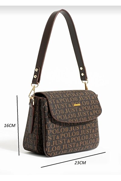 Just Polo JP Justpolo Women's Brown Two Straps Adjustable Long Strap Shoulder...