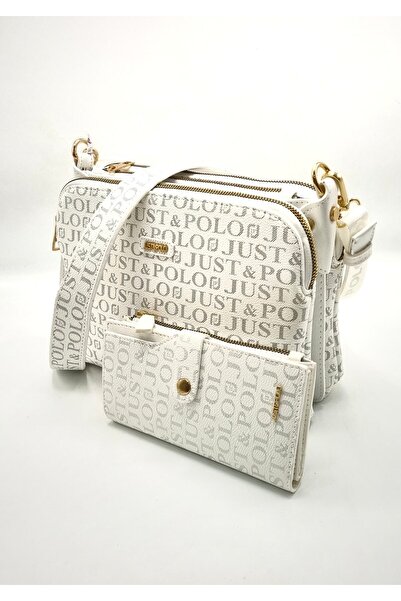 Just Polo JP Set portofel pentru femei cu 5 compartimente, cu curea lungă reg...