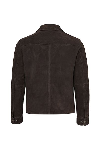 Derimod Morata Men's Brown Nubuck Leather Jacket 25Sgd6566V3