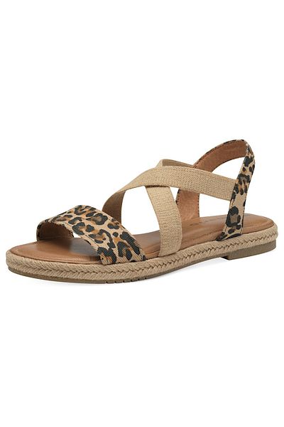 Tamaris Damen Sandalen 1-28110-44 Mehrfarbig 360 Leopard Textil/synthetik Anti-slide Absatz