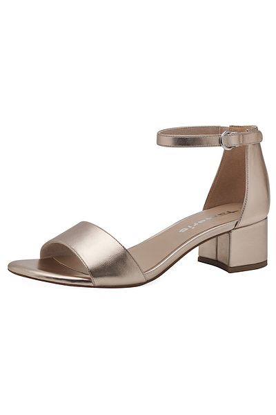 Tamaris Damen Sandalen 1-28295-42 Goldfarben 943 Rose Gold Kunstleder Antislide Absatz