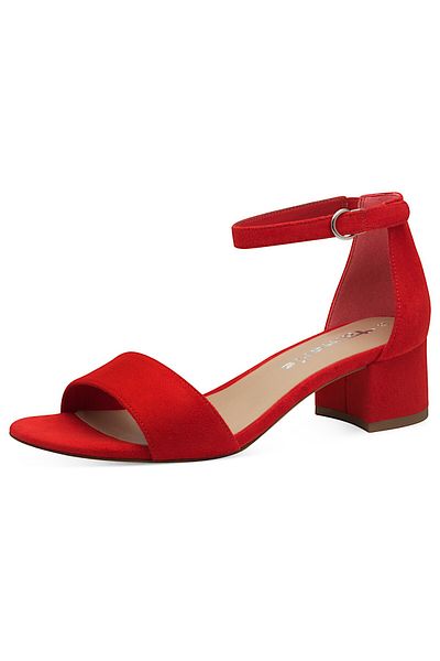 Tamaris Damen Sandalen 1-28201-42 Rot 500 Red Textil Anti-slide Absatz