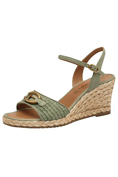 Tamaris Damen Sandalen 1-28339-44 Grün 771 Sage Textil/synthetik Antislide Absatz