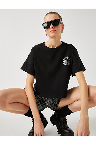 Koton Tricou cu mânecă scurtă cu decolteu