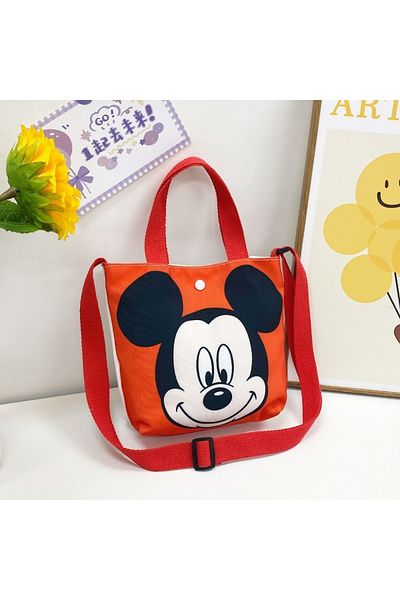Choice Mickey Disney Mickey Canvas Bag Fashion Minnie Children's Cartoon Print Crossbody Bag Cute Shoulder