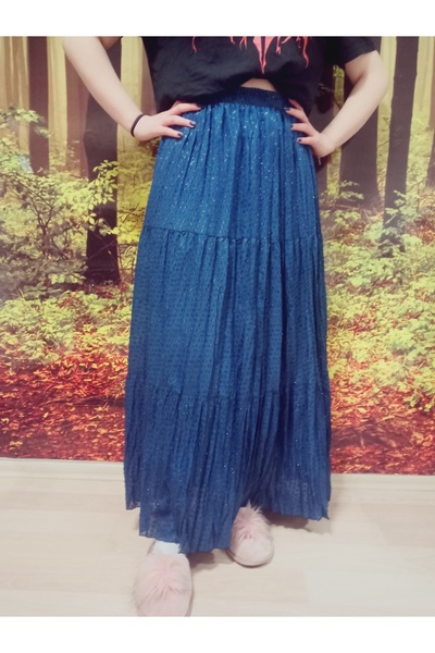 hoaryage Спідниця з еластичним поясом, підкладкою та трьома шарами креп-шифону