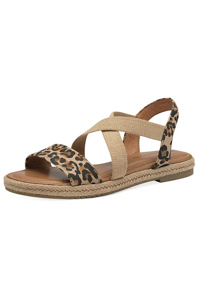 Tamaris Damen Sandalen 1-28110-44 Mehrfarbig 360 Leopard Textil/synthetik Anti-slide Absatz