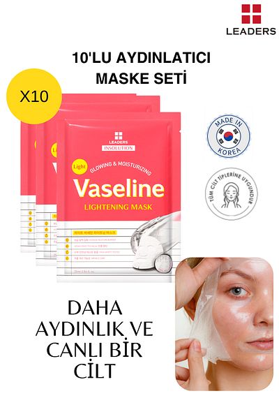 Leaders Insolution Light Vaseline Brightening Mask 10 Pieces